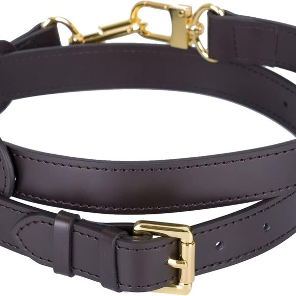 Leather Crossbody Strap 50in Adjustable Vachetta Shoulder Bag Replacement - Picture 1 of 7